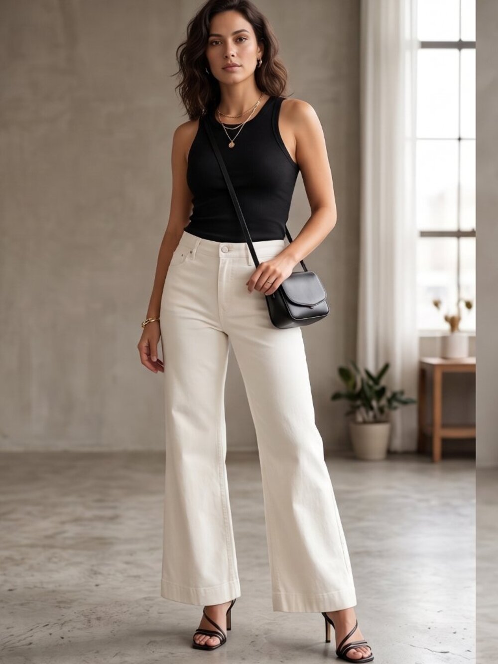 Express Women's Wide Leg White Pants Work Office Size 10